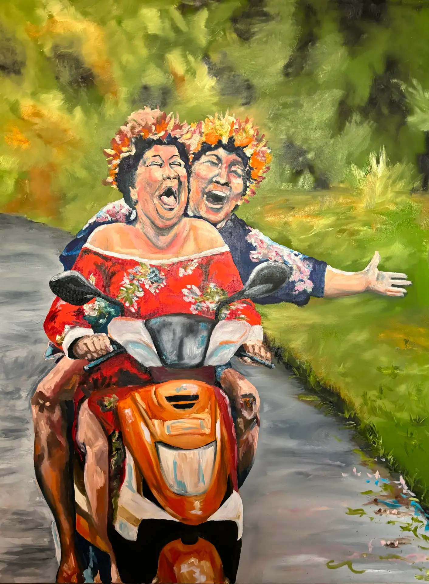 Gemälde Hawaiian Ladies 1 von Saskia Thurner