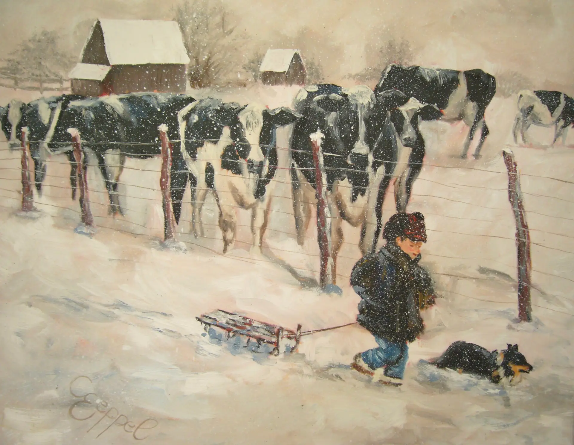 Gemälde Before Night Falls von Saskia Thurner