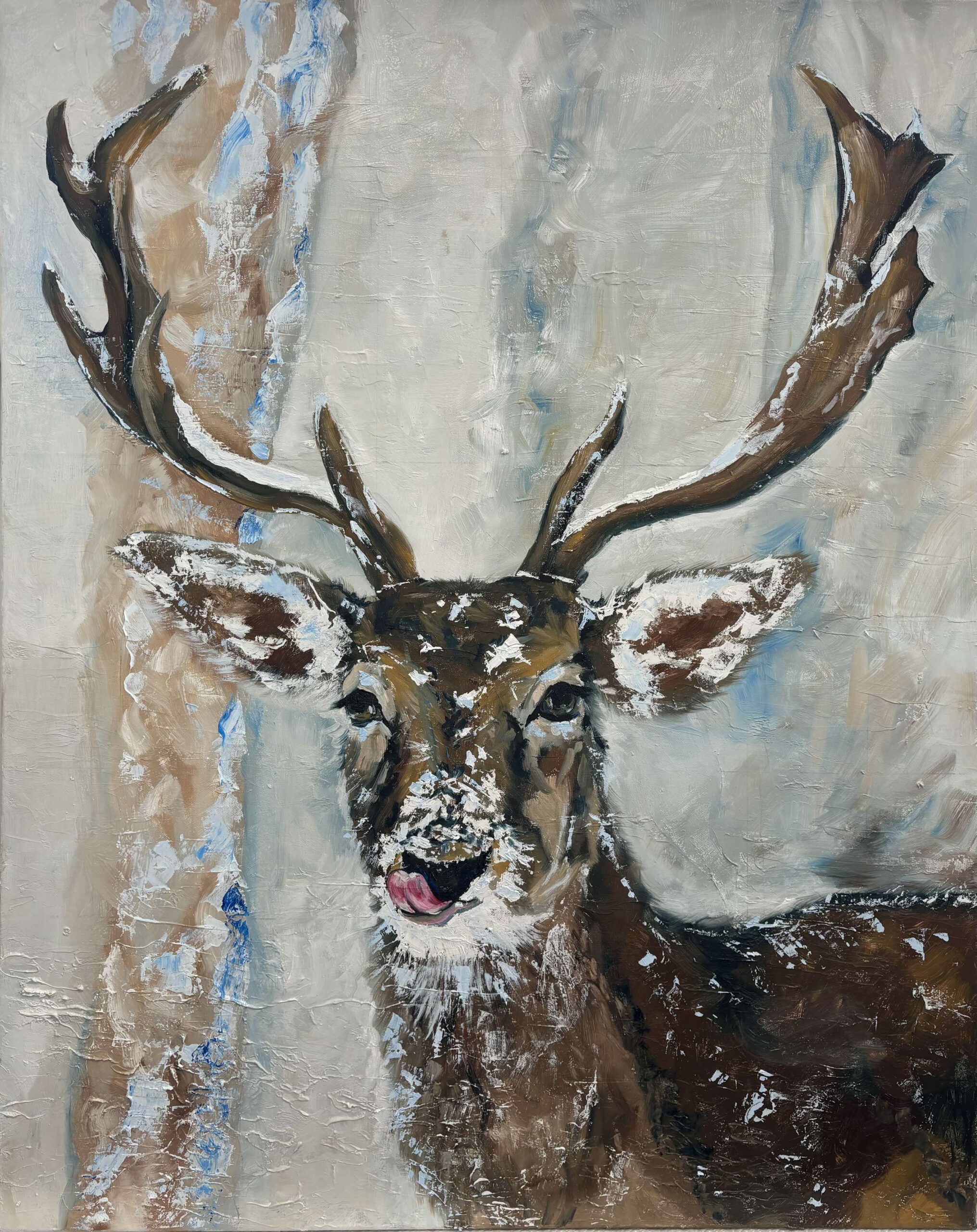 Gemälde Hirsch 3 von Saskia Thurner