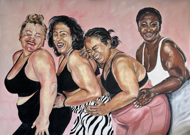 Gemälde Darf ich bitten Ladies von Saskia Thurner